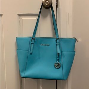 Blue jet set Michael Kors purse